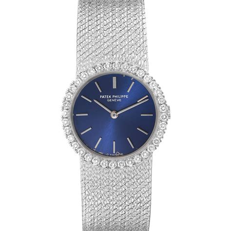 ladies white gold patek philippe 4182 1